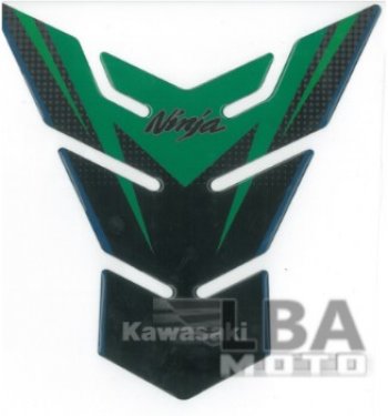 1 329 р. Наклейка на бак для мотоцикла Kawasaki Ninja Зелено-Черная  пм-00017094  с доставкой в г. Вологда. Увеличить фотографию 2