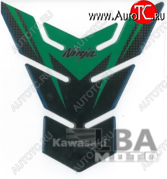 1 329 р. Наклейка на бак для мотоцикла Kawasaki Ninja Зелено-Черная  пм-00017094  с доставкой в г. Вологда