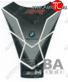 1 329 р. Наклейка на бак для мотоцикла BMW S1000RR Серо-Черная  пм-00017100  с доставкой в г. Вологда
