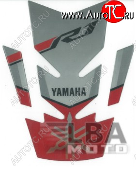 1 329 р. Наклейка на бак для мотоцикла Yamaha YZF-R1 Бело-Серо-Красная  пм-00017115  с доставкой в г. Вологда