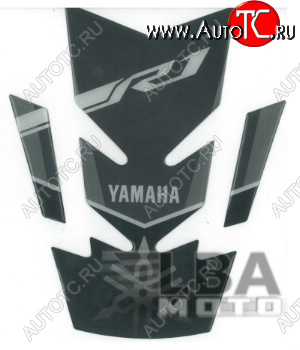 1 329 р. Наклейка на бак для мотоцикла Yamaha YZF-R1 Серо-Черная  пм-00017117  с доставкой в г. Вологда