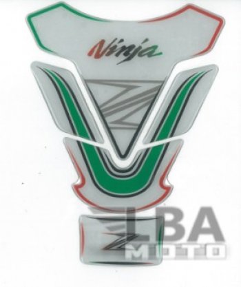 1 329 р. Наклейка на бак для мотоцикла Kawasaki Ninja Z Бело-Зеленая  пм-00017121  с доставкой в г. Вологда. Увеличить фотографию 2