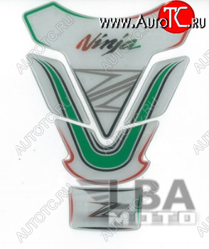 1 329 р. Наклейка на бак для мотоцикла Kawasaki Ninja Z Бело-Зеленая  пм-00017121  с доставкой в г. Вологда