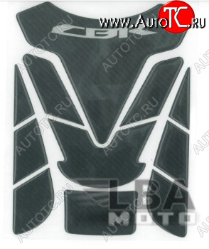 1 279 р. Наклейка на бак для мотоцикла Honda CBR Карбон Черная 1  пм-00017141  с доставкой в г. Вологда