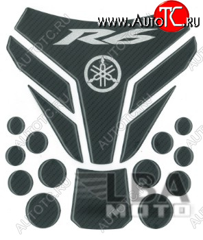 1 329 р. Наклейка на бак для мотоцикла Yamaha YZF-R6 Под Карбон 2  пм-00017151  с доставкой в г. Вологда