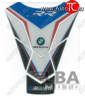 1 379 р. Наклейка на бак для мотоцикла BMW S1000RR Сине-Бело-Черная  пм-00017159  с доставкой в г. Вологда