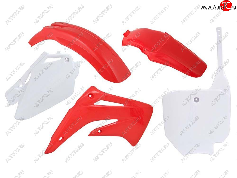 12 749 р. Комплект пластика R-Tech Honda CR85 03-07 (R-KITCRF-OEM-511) Красно-Белый  r-kitcrf-oem-511  с доставкой в г. Вологда