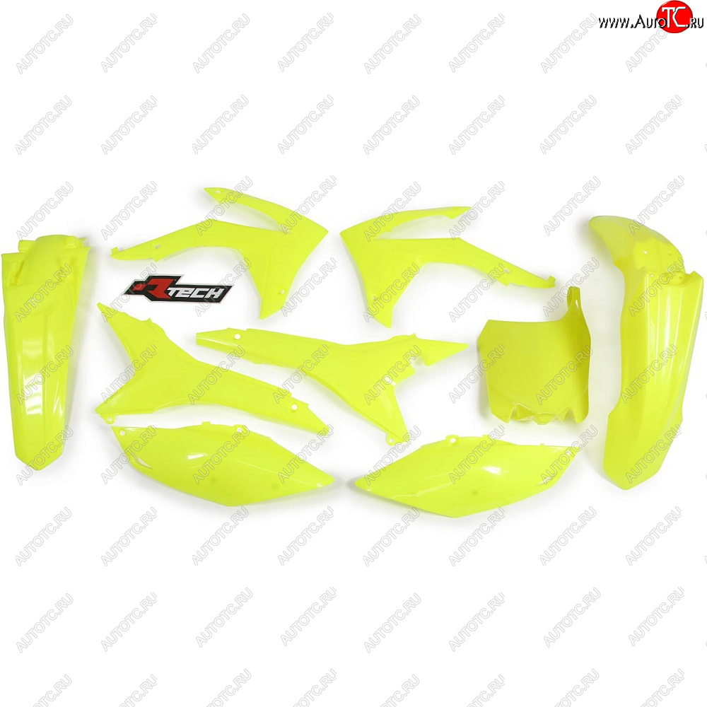 14 999 р. Комплект пластика R-Tech Honda CRF250R 14-17, CRF450R 13-16 (R-KITCRF-GF0-517) неоновый желтый  r-kitcrf-gf0-517  с доставкой в г. Вологда