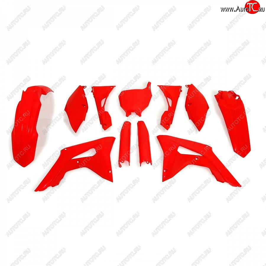 14 999 р. Комплект пластика R-Tech Honda CRF250R 2018, CRF450R 17-18 (R-KITCRF-RF0-599) неоновый красный  r-kitcrf-rf0-599  с доставкой в г. Вологда