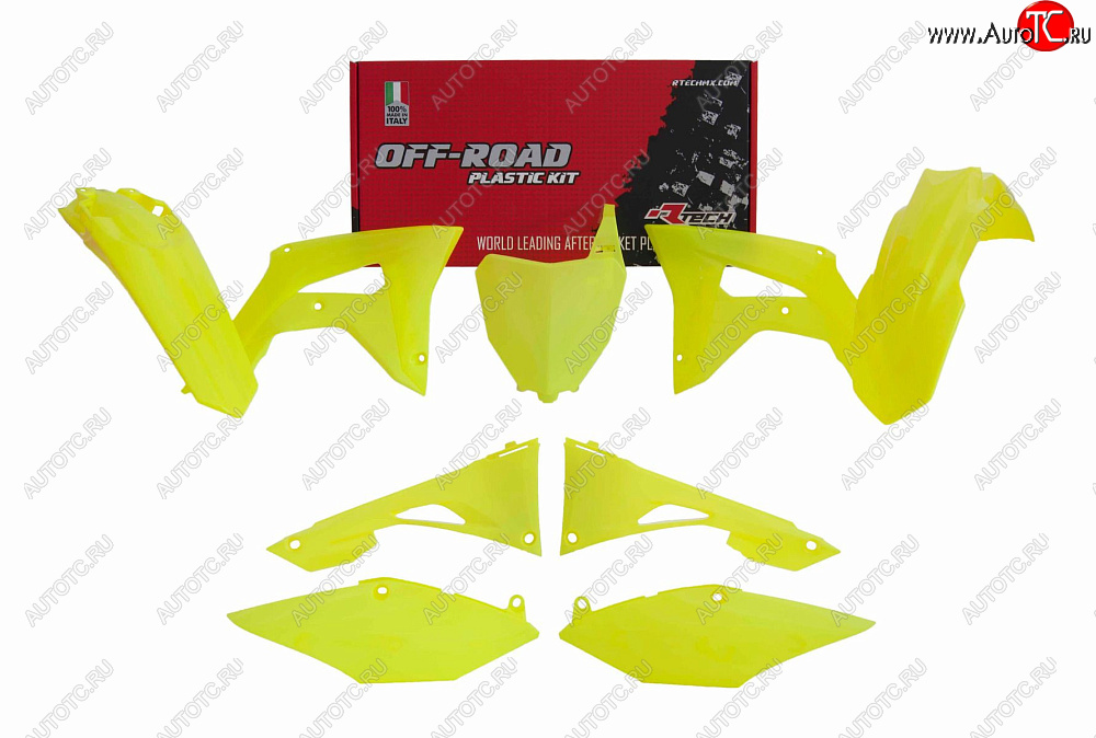 14 999 р. Комплект пластика R-Tech Honda CRF250R 19-20, CRF450R 19-20 (R-KITCRF-GF0-519) неоновый желтый  r-kitcrf-gf0-519  с доставкой в г. Вологда