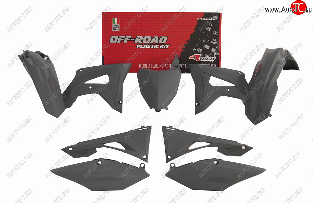 14 999 р. Комплект пластика R-Tech Honda CRF250R 19-20, CRF450R 19-20 (R-KITCRF-GR0-519) Quantum Grey серый  r-kitcrf-gr0-519  с доставкой в г. Вологда