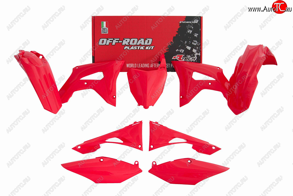 14 999 р. Комплект пластика R-Tech Honda CRF250R 19-20, CRF450R 19-20 (R-KITCRF-RS0-519) красный  r-kitcrf-rs0-519  с доставкой в г. Вологда