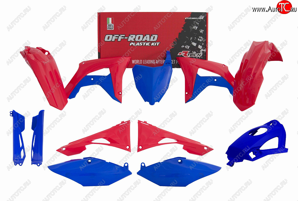 14 999 р. Комплект пластика R-Tech Honda CRF250R 19-20, CRF450R 19-20 (R-KITCRF-RSB-519) красный-синий  r-kitcrf-rsb-519  с доставкой в г. Вологда