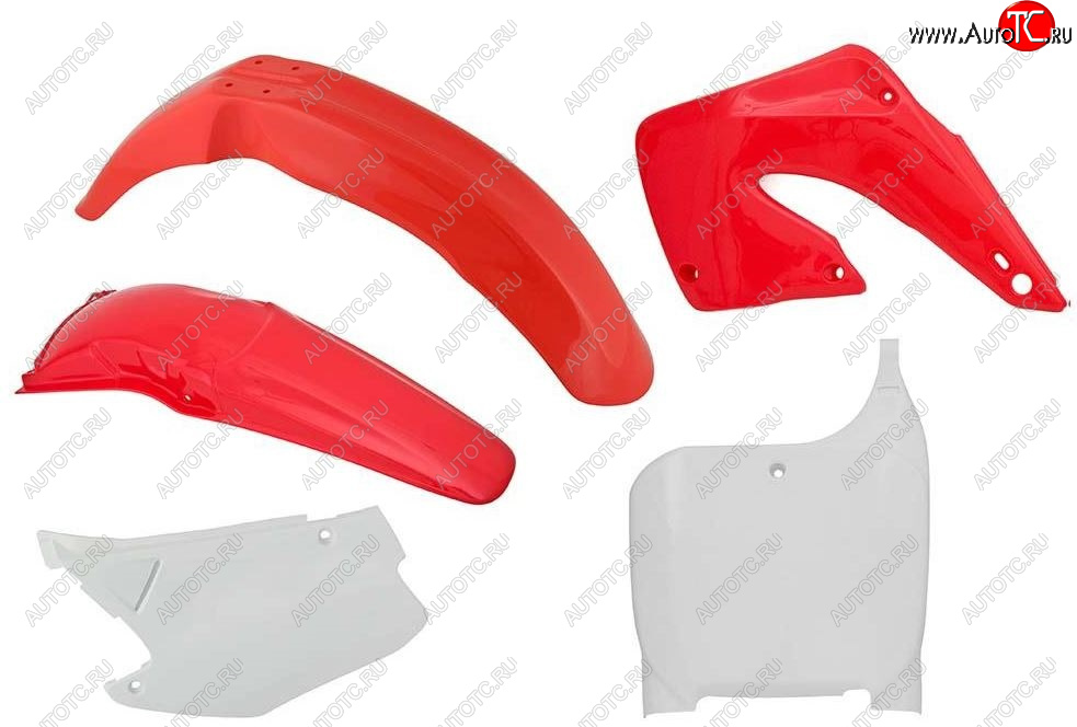 12 749 р. Комплект пластика R-Tech Honda CR125250 2000-2001 (R-KITCR0-OEM-501) красный-белый  r-kitcr0-oem-501  с доставкой в г. Вологда