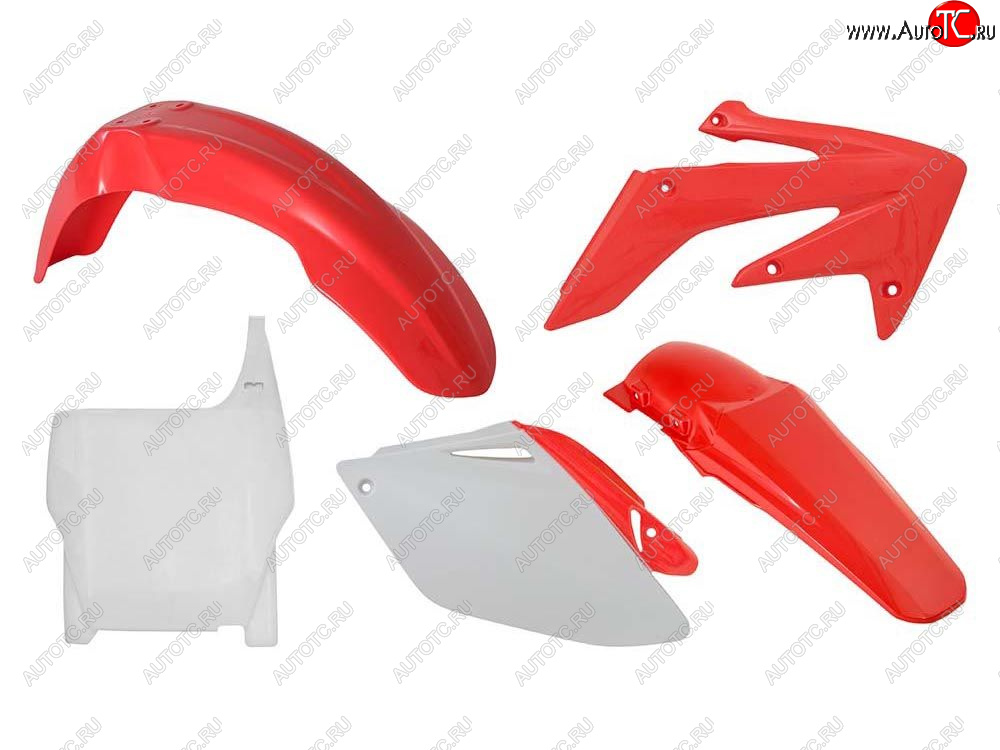 12 749 р. Комплект пластика R-Tech Honda CRF250R 2006-2007 (R-KITCRF-OEM-508) красный-белый  r-kitcrf-oem-508  с доставкой в г. Вологда