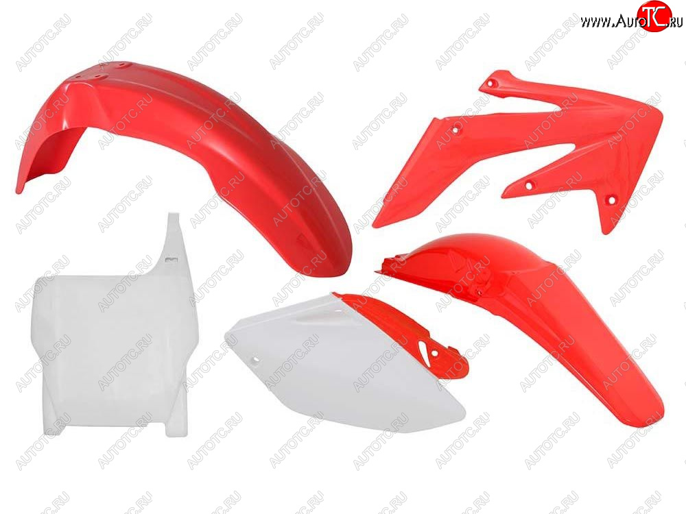 12 749 р. Комплект пластика R-Tech Honda CRF250R 04-05 (R-KITCRF-OEM-507) Красно-Белый  r-kitcrf-oem-507  с доставкой в г. Вологда