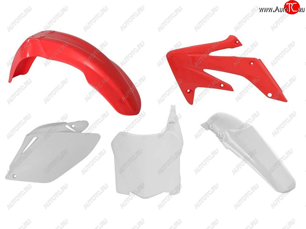 12 749 р. Комплект пластика R-Tech Honda CRF250R 08-09 (R-KITCRF-OEM-588) Бело-Красный  r-kitcrf-oem-588  с доставкой в г. Вологда