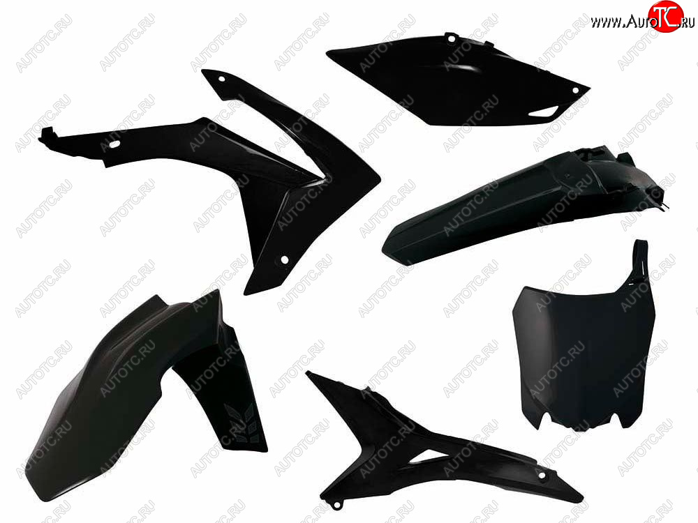 15 149 р. Комплект пластика R-Tech Honda CRF250R 14-17, CRF450R 13-16 (R-KITCRF-NR0-518) Черный  r-kitcrf-nr0-518  с доставкой в г. Вологда