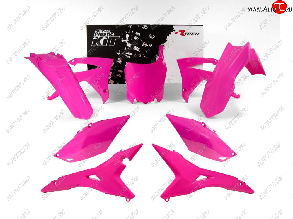 14 999 р. Комплект пластика R-Tech Honda CRF250R 14-17, CRF450R 13-16 (R-KITCRF-FU0-518) Розовый Неон  r-kitcrf-fu0-518  с доставкой в г. Вологда