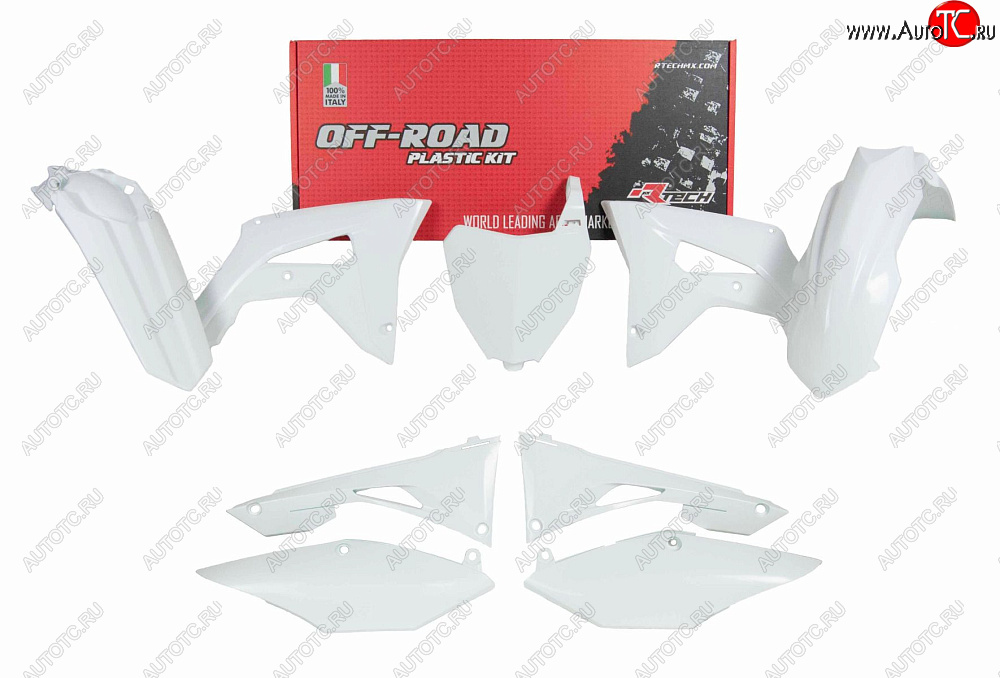 17 399 р. Комплект пластика R-Tech Honda CRF250R 19-21, CRF450R 19-20 (R-KITCRF-BN0-519) белый  r-kitcrf-bn0-519  с доставкой в г. Вологда