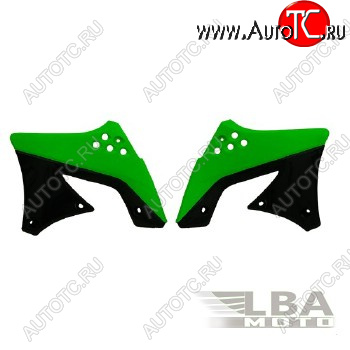 7 399 р. Обтекатели радиатора R-Tech Kawasaki KX250F 09-12 (R-CVKXFVENR29) зеленыечерные  r-cvkxfvenr29  с доставкой в г. Вологда