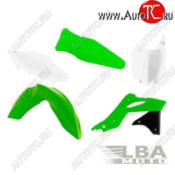 12 749 р. Комплект пластика R-Tech Kawasaki KX250F 13-16 (R-KITKXF-OEM-596) зеленыйчерныйбелый  r-kitkxf-oem-596  с доставкой в г. Вологда