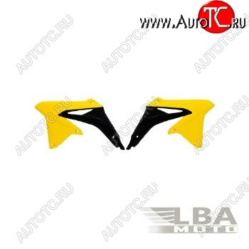 7 399 р. Обтекатели радиатора R-Tech Suzuki RMZ450 08-17, RMX450Z 10-17 (R-CVRMZGINR08) желтыечерные  r-cvrmzginr08  с доставкой в г. Вологда