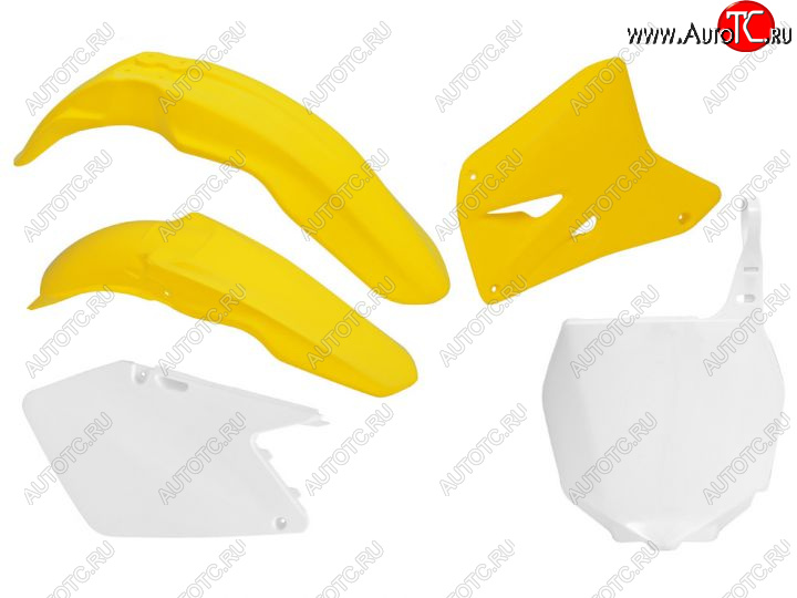 12 749 р. Комплект пластика R-Tech Suzuki RM125250 01-11 (R-KITRM0-OEM-502) желтыйбелый  r-kitrm0-oem-502  с доставкой в г. Вологда