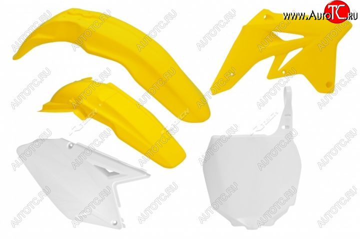 12 749 р. Комплект пластика R-Tech Suzuki RMZ250 07-09 (R-KITRMZ-OEM-507) желтыйбелый  r-kitrmz-oem-507  с доставкой в г. Вологда