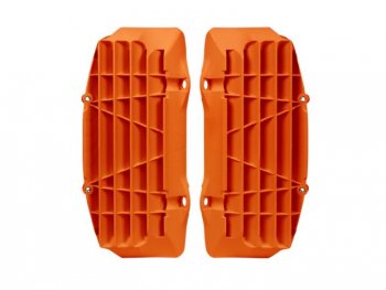Решетки радиатора усиленные R-Tech KTM SXSX-F 16-18, EXCEXCFXC-W 17-18 оранжевые  (R-GRKTMAR0017)  r-grktmar0017