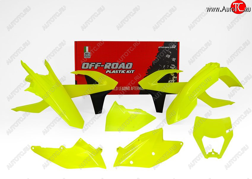 14 999 р. Комплект пластика R-Tech KTM EXCEXC-FXC-W 17-19 (R-KITKTM-GF0-517) неоновый желтый  r-kitktm-gf0-517  с доставкой в г. Вологда