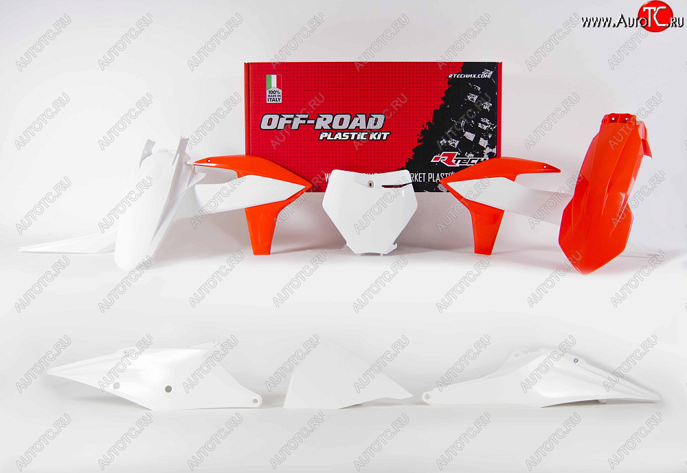 14 999 р. Комплект пластика R-Tech KTM SXSX-FXCXC-F 2019 (R-KITKTM-OEM-599) оранжевый-белый  r-kitktm-oem-599  с доставкой в г. Вологда