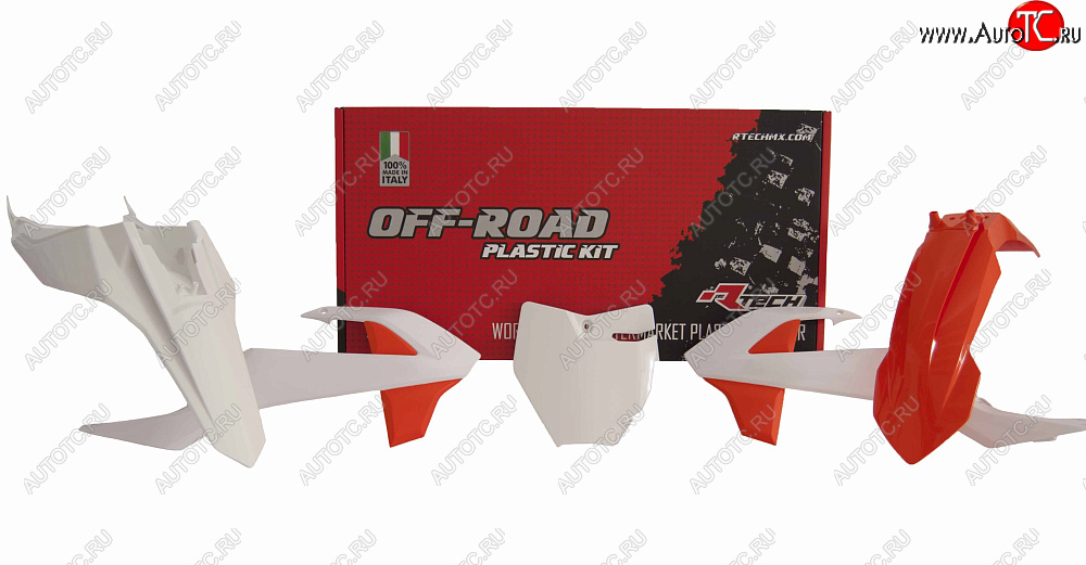 12 749 р. Комплект пластика R-Tech KTM SX65 16-20 (R-KITKTM-O19-500) оранжевыйбелый  r-kitktm-o19-500  с доставкой в г. Вологда