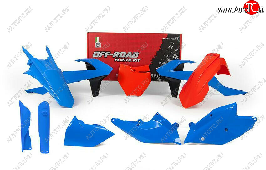 16 349 р. Комплект пластика R-Tech KTM SXSX-F 16-18, XCXC-F 17-18 (R-KITKTM-CL0-518) Сине-Оранжево-Черный  r-kitktm-cl0-518  с доставкой в г. Вологда