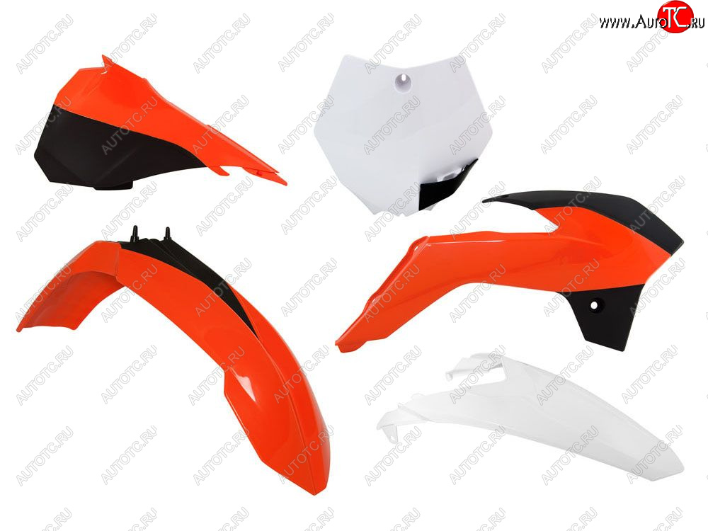 12 749 р. Комплект пластика R-Tech KTM SX85 13-17 (R-KITKTM-OEM-523) Бело-Черно-Оранжевый  r-kitktm-oem-523  с доставкой в г. Вологда