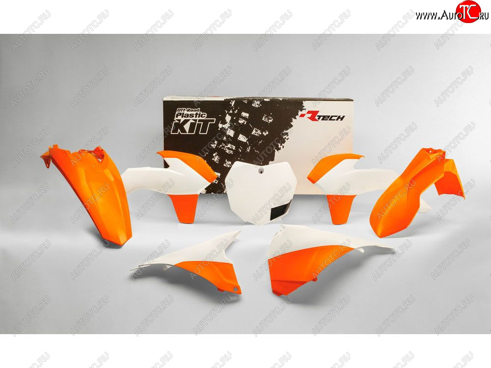 12 749 р. Комплект пластика R-Tech KTM SXSXF 125150250350450 13-15 (R-KITKTM-OEM-592) Бело-Оранжевый  r-kitktm-oem-592  с доставкой в г. Вологда
