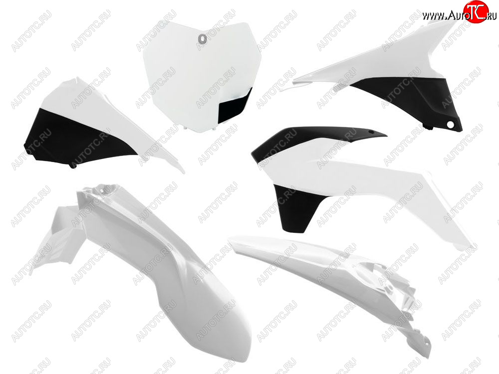 12 749 р. Комплект пластика R-Tech KTM SXSXF 125150250350450 13-15 (R-KITKTM-BN0-512) Бело-Черный  r-kitktm-bn0-512  с доставкой в г. Вологда