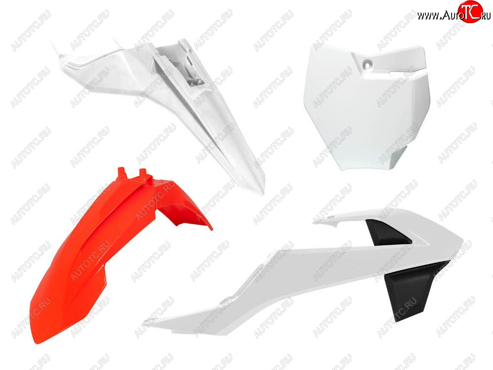 12 749 р. Комплект пластика R-Tech KTM SX 65 16-22 (R-KITKTM-O17-500) Бело-Черно-Оранжевый  r-kitktm-o17-500  с доставкой в г. Вологда