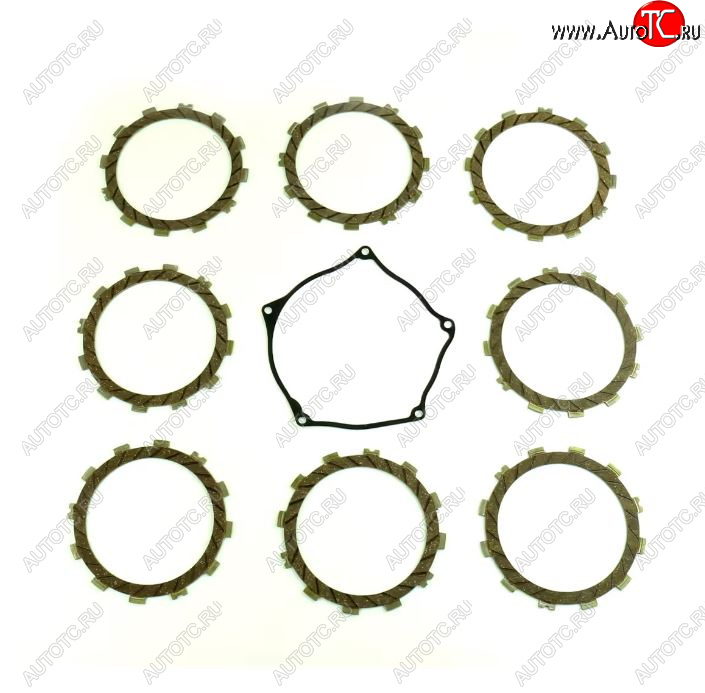 8 199 р. Компл. фрикц. дисков сцепл.+прокладка Athena Kawasaki KX250F 09-16  p40230080  с доставкой в г. Вологда