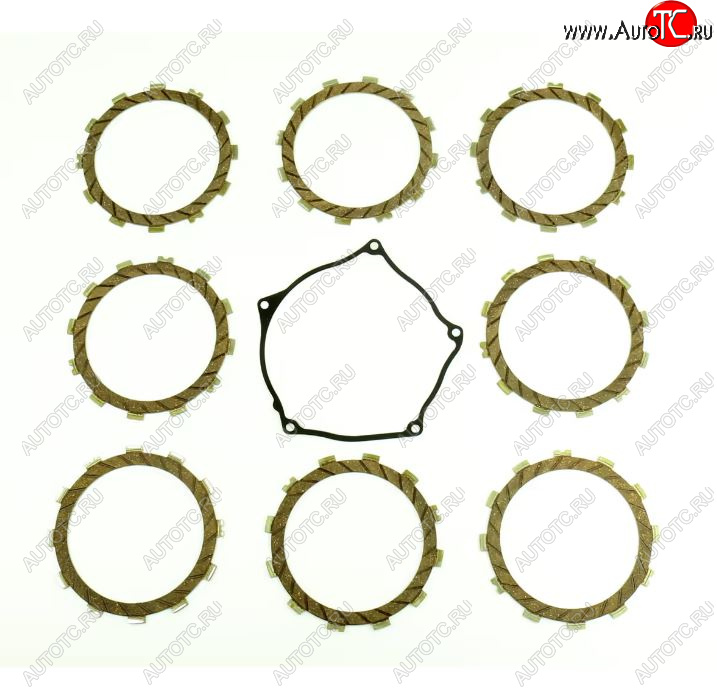 8 249 р. Компл. фрикц. дисков сцепл.+прокладка Athena Kawasaki KX250F 17-19  p40230081  с доставкой в г. Вологда