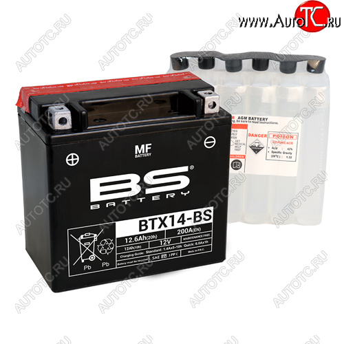 6 649 р. Аккумулятор BS-BATTERY BTX14-BSYTX14-BS  300604  с доставкой в г. Вологда