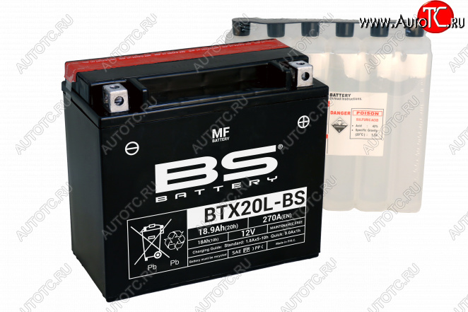9 469 р. Аккумулятор BS-BATTERY BTX20L-BSYTX20L-BS  300610  с доставкой в г. Вологда