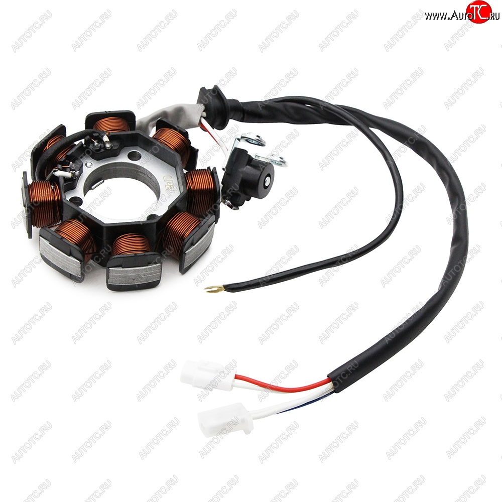 5 219 р. Статор генератора Yamaha YBR125 05-06, 08-11, XT125 07-08 3D9-H1410-00, 3D9-H1410-01  пм-00029596  с доставкой в г. Вологда