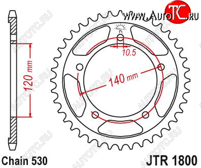 3 699 р. Звезда цепного привода JTR1800 42  jtr1800.42  с доставкой в г. Вологда