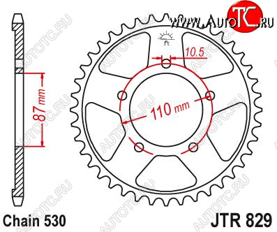 3 999 р. Звезда цепного привода JTR829 47  jtr829.47  с доставкой в г. Вологда
