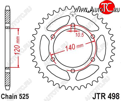 3 399 р. Звезда цепного привода JTR498 46  jtr498.46  с доставкой в г. Вологда