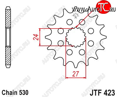 1 599 р. Звезда цепного привода JTF423 17  jtf423.17  с доставкой в г. Вологда