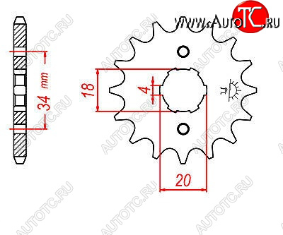 949 р. Звезда передняя ведущая Afam 20200 14 Зубов ( JTF259 14 )  пм-00017559  с доставкой в г. Вологда