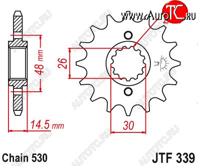 1 859 р. Звезда цепного привода JTF339 16  jtf339.16  с доставкой в г. Вологда