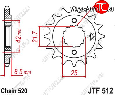 1 299 р. Звезда цепного привода JTF512 15  jtf512.15  с доставкой в г. Вологда